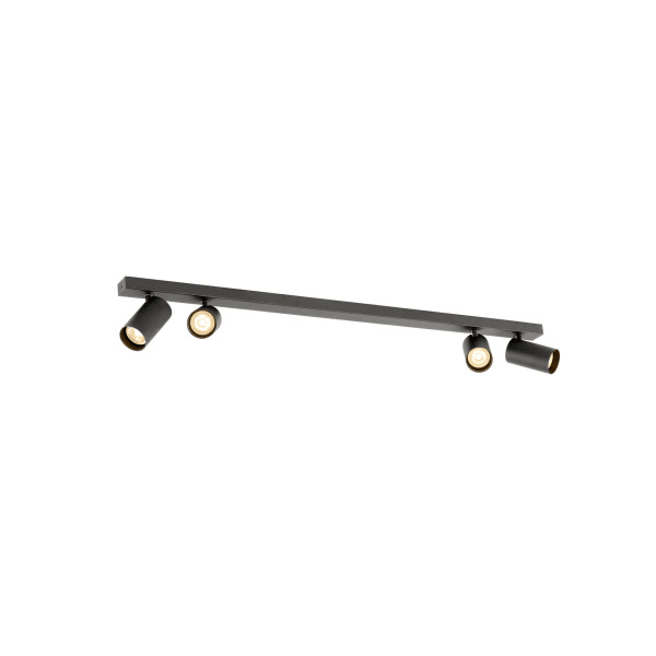 SLV - ENOLA 2.0 M, CL, QUAD, QPAR51, LONG, Deckenaufbauleuchte, 4 x 10 W, schwarz