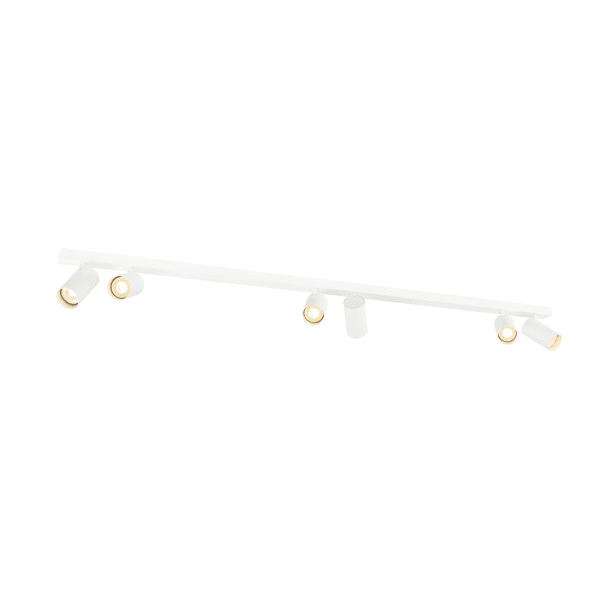 SLV - ENOLA 2.0 M, CL, SIX, QPAR51, LONG, Deckenaufbauleuchte, 6 x 10 W, weiß
