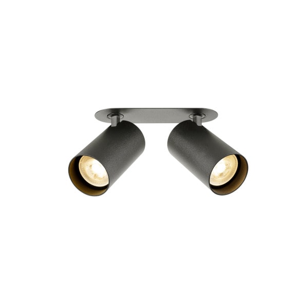 SLV - ENOLA 2.0 M, RL, DOUBLE, QPAR51, Deckeneinbauleuchte, 2 x 10 W, schwarz