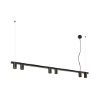 SLV - ENOLA 2.0 M, PD, SIX, LONG, QPAR51, Pendelleuchte, 6 x 10 W, schwarz
