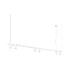 SLV - ENOLA 2.0 M, PD, SIX, LONG, QPAR51, Pendelleuchte, 6 x 10 W, weiß