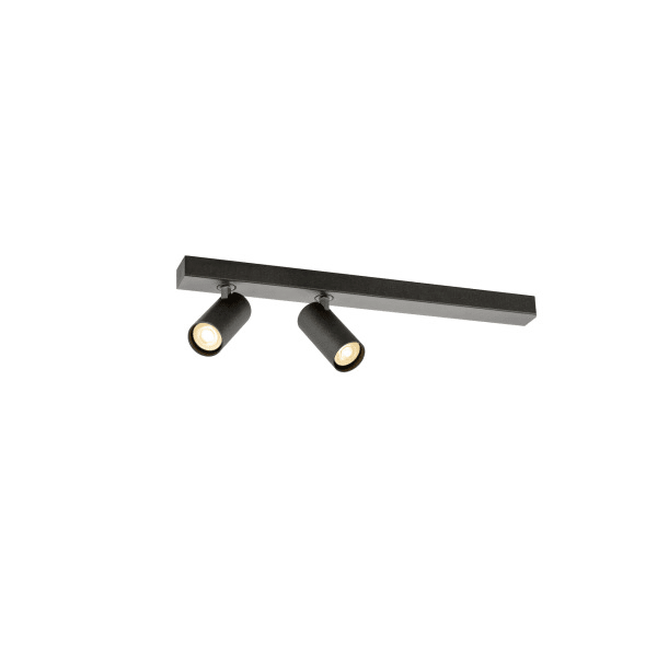 SLV - ENOLA 2.0 S, CL, DOUBLE, GU10 MINI, PAR11, LONG, Deckenaufbauleuchte, 2 x 5 W, schwarz