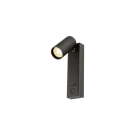 SLV - ENOLA 2.0 S, WL, SINGLE, GU10 MINI, PAR11, BEDSIDE, USB C, Wandaufbauleuchte, 1 x 5 W, schwarz