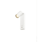SLV - ENOLA 2.0 S, WL, SINGLE, GU10 MINI, PAR11, BEDSIDE, USB C, Wandaufbauleuchte, 1 x 5 W, weiß