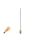 SLV - FITU LAMP SET, PD, RIBBED, 1~ Pendelleuchte, E27, 2500 K, PHASE, 320°, gold
