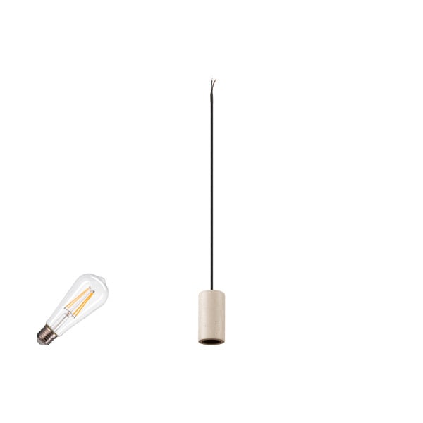 SLV - FITU LAMP SET, PD, STONE, 1~ Pendelleuchte, E27, 2700 K, PHASE, 320°, beige