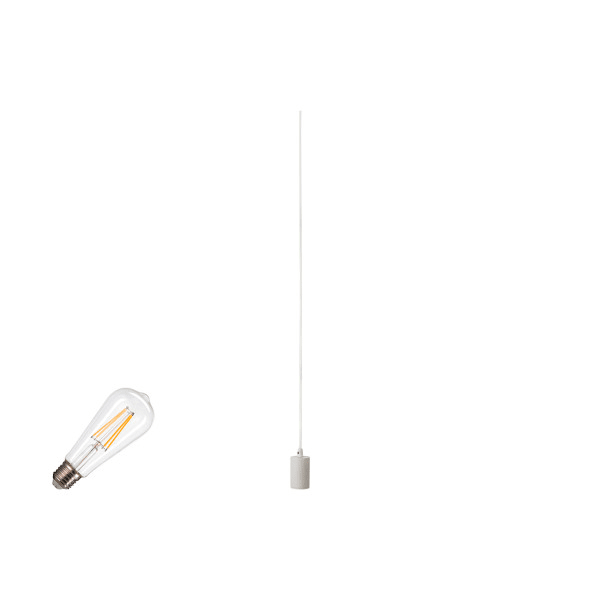 SLV - FITU LAMP SET, PD, 1~ Pendelleuchte, E27, 2700 K, PHASE, 320°, weiß
