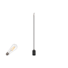 SLV - FITU LAMP SET, PD, RIBBED, INKL. E27 LAMPE UND 3PH. ADAPTER, 3~ Pendelleuchte, Pendellänge: 500 cm, 2700 K, E27, 1 x 15 W, 7,5 W, PHASE, 320