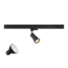 SLV - PURI 2.0 LAMP SET, Cone, 3~ Spot, INKL. PAR16 GU10, 2700 K, GU10, 1 x 6 W, PHASE, 38°, schwarz