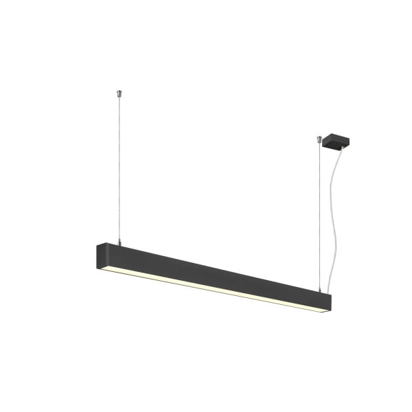 SLV - GLENOS® 2.0, PD, 1,2M, DALI, UGR19, Pendelleuchte, Pendellänge: 200 cm, 3000 K, 38 W, 80°, schwarz