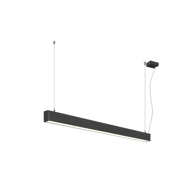 SLV - GLENOS® 2.0, PD, 1,2M, DALI, UGR19, Pendelleuchte, Pendellänge: 200 cm, 4000 K, 38 W, 80°, schwarz