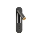 SLV - GRIP! S, WL, Wandeinbauleuchte, 2700 K, 4,2 W, Schalter, 29°, schwarz / goldfarben