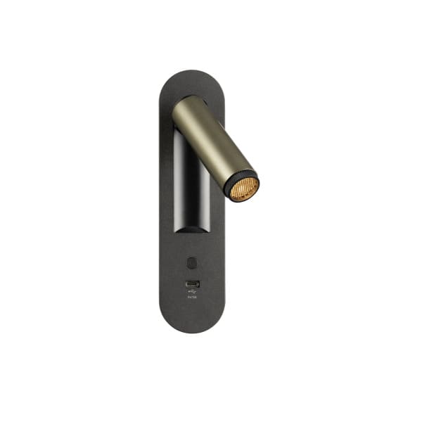 SLV - GRIP! S, WL, Wandeinbauleuchte, 2700 K, 4,2 W, Schalter, 29°, bronze / schwarz