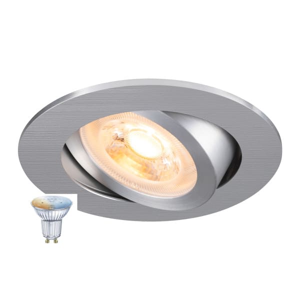 SLV - NEW TRIA® 68 SMART SET, DL, RUND, GU10, PAR16, ZIGBEE, TW, Deckeneinbauleuchte, aluminium
