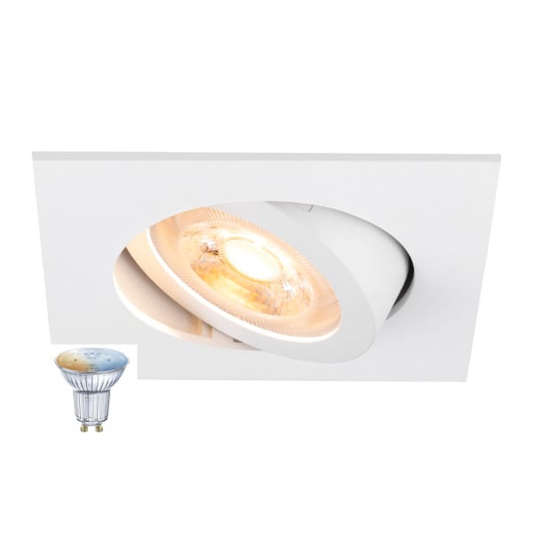 SLV - NEW TRIA® 68 SMART SET, DL, ECKIG, GU10, PAR16, ZIGBEE, TW, Deckeneinbauleuchte, weiß