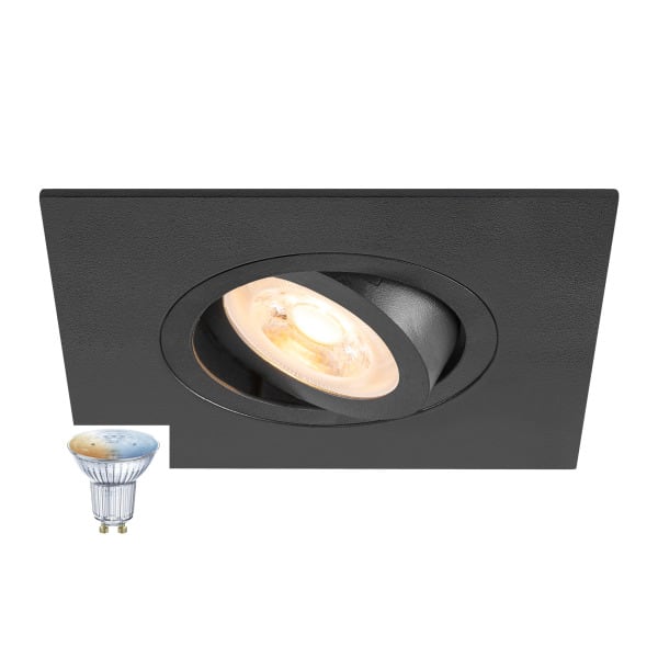 SLV - NEW TRIA® 75 XL SMART SET, DL, ECKIG, GU10, PAR16, ZIGBEE, TW, Deckeneinbauleuchte, weiß