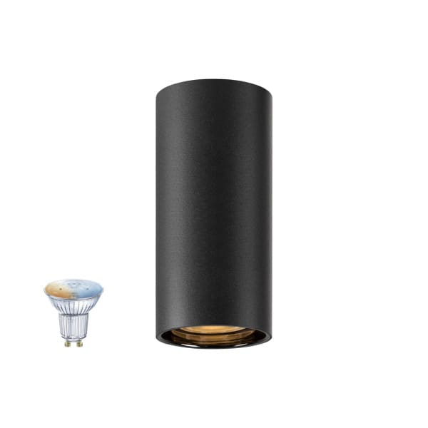 SLV - ASTO TUBE SMART SET, CL, SINGLE, GU10, PAR16, ZIGBEE, TW, Deckenaufbauleuchte, schwarz