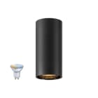 SLV - ASTO TUBE SMART SET, CL, SINGLE, GU10, PAR16, ZIGBEE, TW, Deckenaufbauleuchte, schwarz