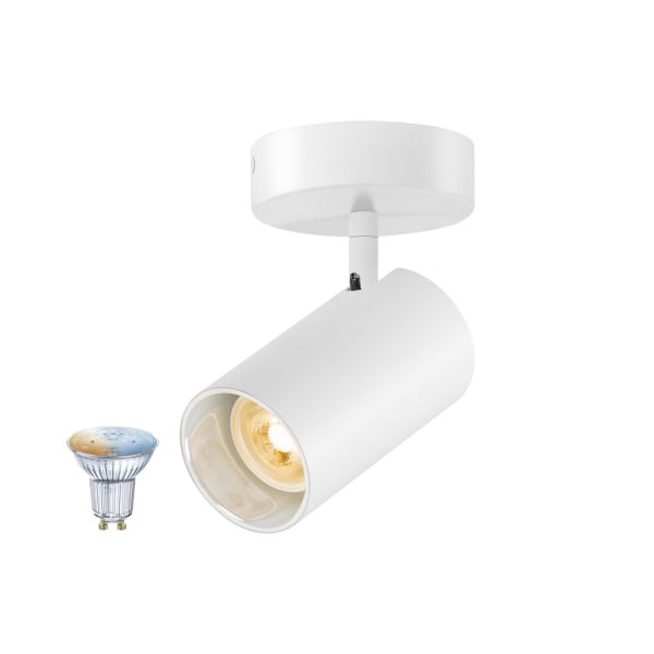 SLV - ASTO TUBE SMART SET, CW, SINGLE, GU10, PAR16, ZIGBEE, TW, Wand- und Deckenaufbauleuchte, weiß