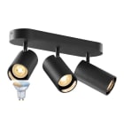 SLV - ASTO TUBE SMART SET, CW, TRIPLE, GU10, PAR16, ZIGBEE, TW, Wand- und Deckenaufbauleuchte, schwarz