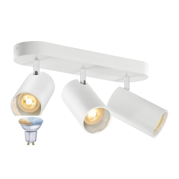 SLV - ASTO TUBE SMART SET, CW, TRIPLE, GU10, PAR16, ZIGBEE, TW, Wand- und Deckenaufbauleuchte, weiß