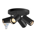 SLV - ASTO TUBE SMART SET, CW, VIERFACH, GU10, PAR16, ZIGBEE, TW, Wand- und Deckenaufbauleuchte, schwarz