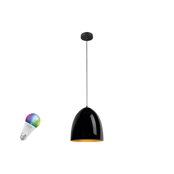 SLV - PARA CONE 30 SMART SET, PD, E27, Pendelleuchte, Pendellänge: 30 cm, RGBW, schwarz