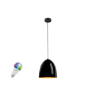 SLV - PARA CONE 30 SMART SET, PD, E27, Pendelleuchte, Pendellänge: 30 cm, RGBW, schwarz
