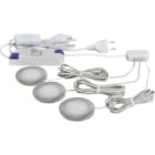 SLV - LINEA LED SET, Unterbauleuchte, rund, 3 X 2,3 W, 2700 K, 350 mA, aluminium gebürstet