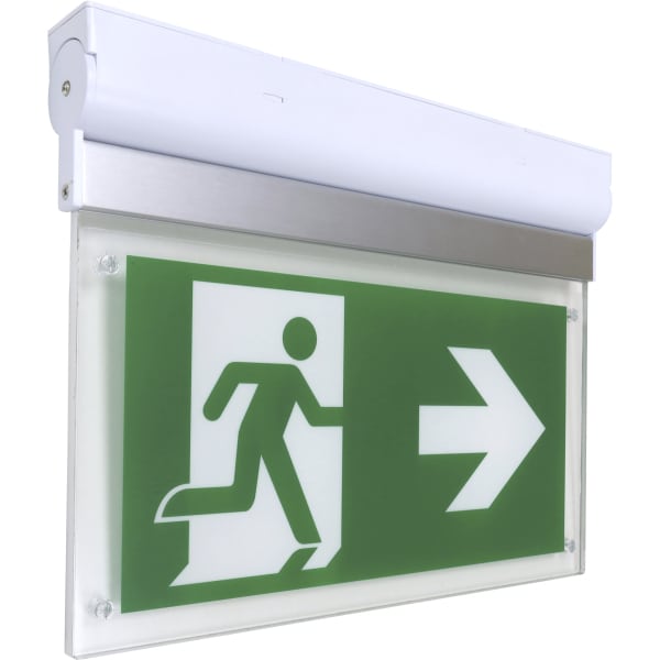 SLV - ECOtech, Wand- und Deckenaufbauleuchte, Notausgangsschild, 6000 K, 3 W, 120°, weiß