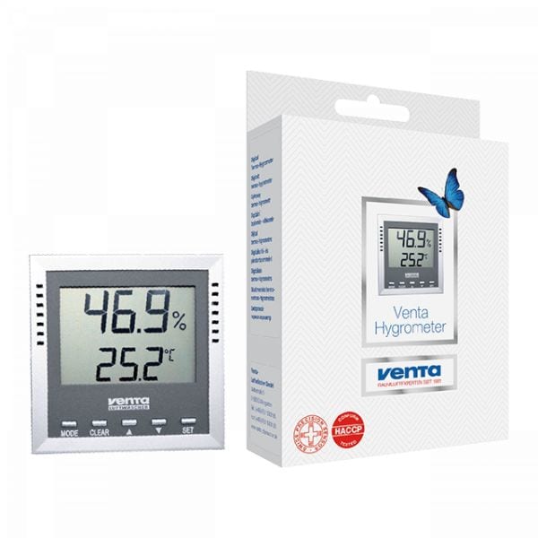 VENTA - Hygrometer Temp. Luftfeuchtigkeit Alarmfunkt. ws-si