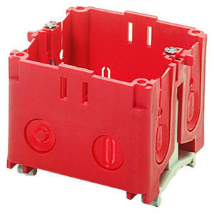 GEWISS - Einbaudose Geraeteeinbaukanal 52 mm 1 fach fuer Geraete mit Rahmen rot