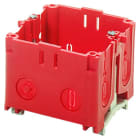 GEWISS - Einbaudose Geraeteeinbaukanal 52 mm 1 fach fuer Geraete mit Rahmen rot