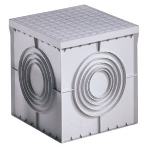 GEWISS - Erdeinbaukasten Kunststoff mit Deckel 200x200x200 grau
