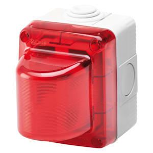 GEWISS - System elektronische AP-Kontrollleuchte Rot max. 15W 230V AC IP55 RAL 7035