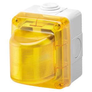GEWISS - System elektronische AP-Kontrollleuchte Gelb max. 15W 230V AC IP55 RAL 7035