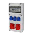GEWISS - Steckdosenkombination mit 2 IEC5x16A 3 Schutzkontakt mit Einspeiseklemme