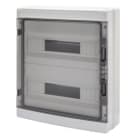 GEWISS - Verteiler AP mit Sichttuer IP65 410x463x140mm 2x18TE mit PE/N Klemmleisten
