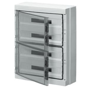 GEWISS - Verteiler AP mit Sichttuer IP65 410x878x160mm 4x18TE mit PE/N Klemmleisten