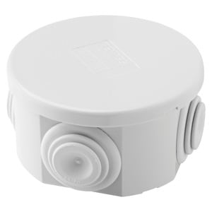 GEWISS - Abzweigkasten rund d=65 h=35mm IP44 mit 4 Kabeltuellen M20 GWT 960°C