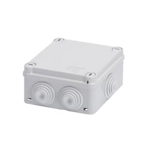 GEWISS - Abzweigkasten Schnellverschluss 100x100x50mm IP55 6 Kabeltuellen M25 GWT 650°C