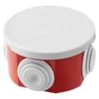 GEWISS - Abzweigkasten rund d=65 h=35mm IP44 mit 4 Kabeltuellen M20 GWT 960°C rot