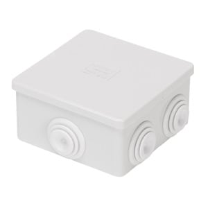GEWISS - Abzweigkasten 80x80x40mm IP44 mit 6 Kabeltuellen M20 GWT 960°C