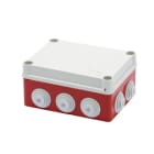 GEWISS - Abzweigkasten 150x110x70mm IP55 mit 10 Kabeltuellen M25 GWT 960°C rot