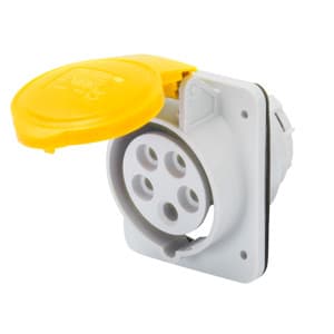 GEWISS - IEC Anbausteckdose 10° 110V 16A 4P 4H IP44