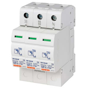 GEWISS - Ueberspannungsableiter mit tauschbarem Modul Typ 2 600V DC 40kA 3P 3TE