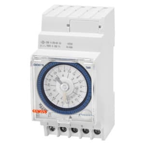 GEWISS - Schaltuhr Analog 230V 16A 1W Schaltabstand 2h Wochenprogramm mit Gangreserve 150h 3TE