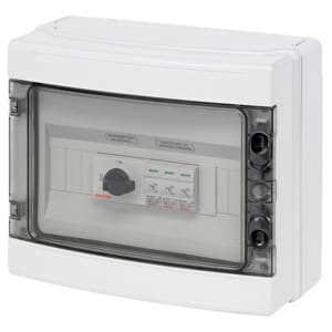 GEWISS - PV-Generatoranschlussgehaeuse 2 Strings 600V DC 25A Schutzklasse II IP65