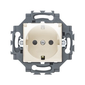 GEWISS - Steckdose deutscher Standard Dahlia Schraubklemmen / Klappdeckel 16A Reinweiss