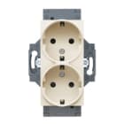 GEWISS - Steckdose deutscher Standard Dahlia Schraubklemmen / Doppelt 16A Reinweiss